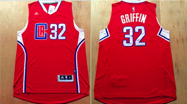 Men Los Angeles Clippers #32 Griffin Red Adidas NBA Jerseys